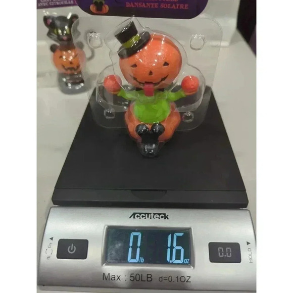 Lot of 3 Solar Powered Dancing Bobble Head Hallowee Pumpkin Cat Skeleton‎ Heads - Picture 13 of 13